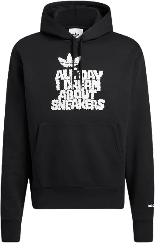 Adidas Originals Men's All Day I Dream Hoodie Pullover (H16234, Originals All Day I Dream Hoodie, US, Alpha, Large, Regular, Regular, Cotton, 0, H16234) Black/White