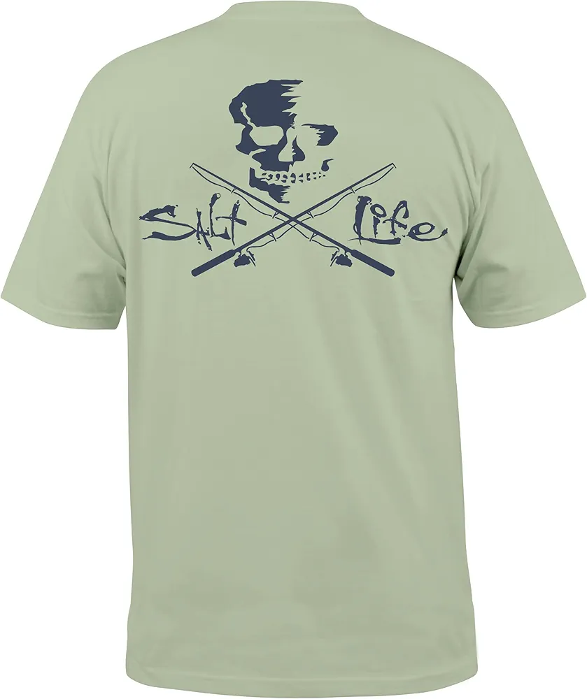 Salt Life Men's Skull and Poles Short Sleeve Classic Fit Shirt