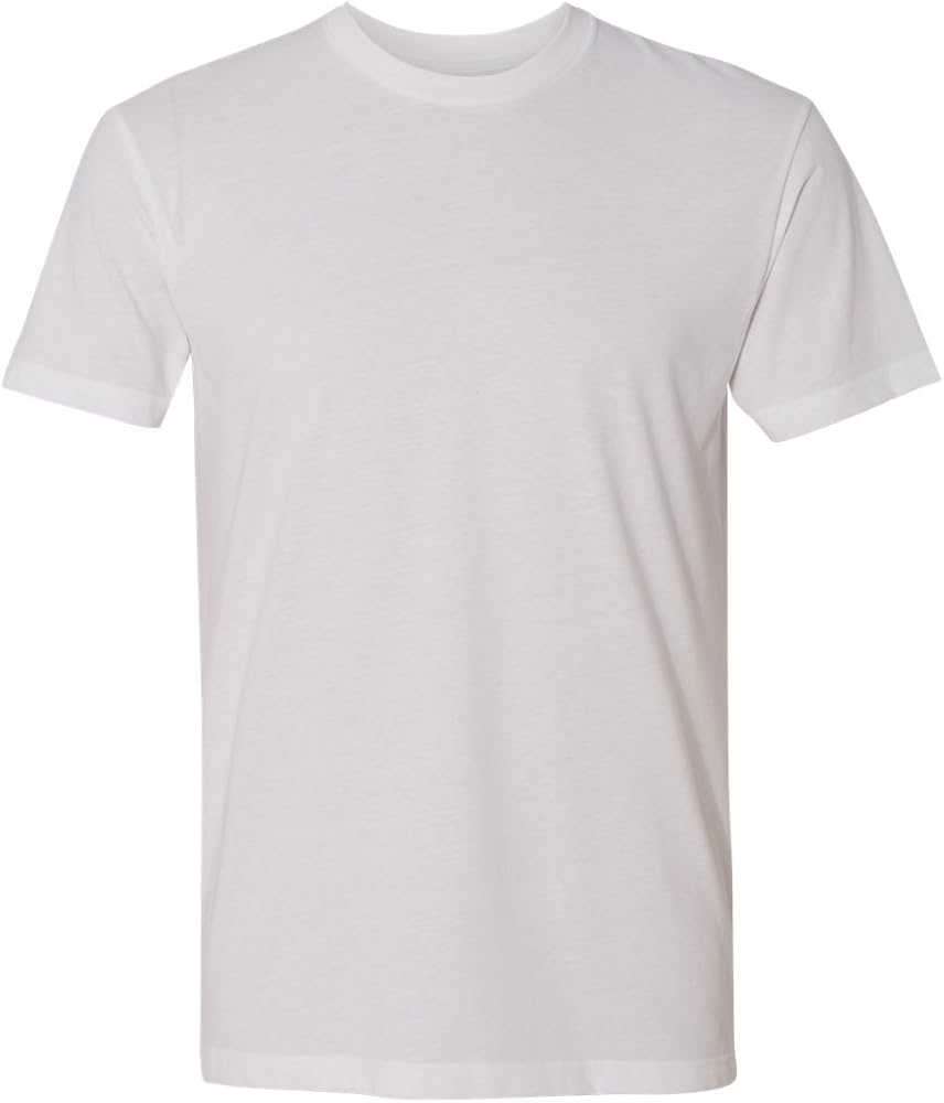 Next Level Apparel Premium Fitted Sueded Crew (6410), White, L