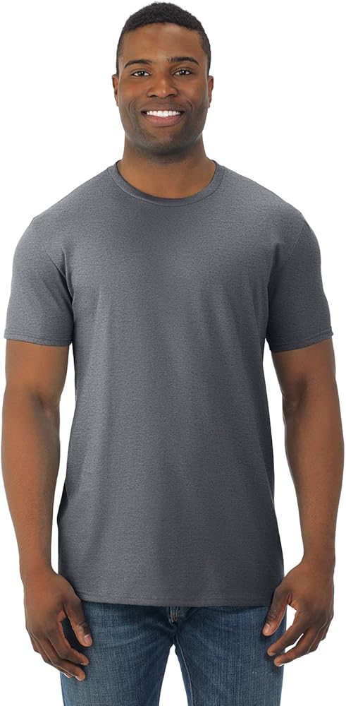 Fruit of the Loom Adult 4.7 oz. Sofspun® Jersey Crew T-Shirt XL CHARCOAL HEATHER