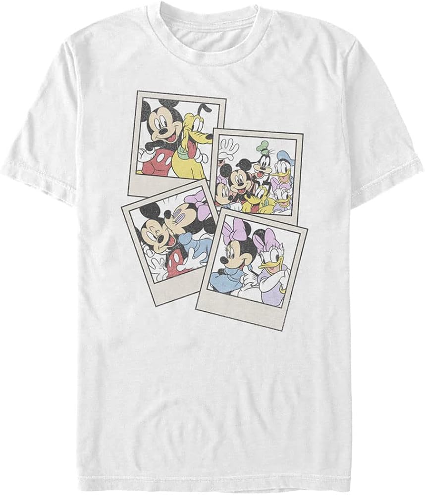 Disney Big & Tall Classic Mickey Polaroids Men's Tops Short Sleeve Tee Shirt