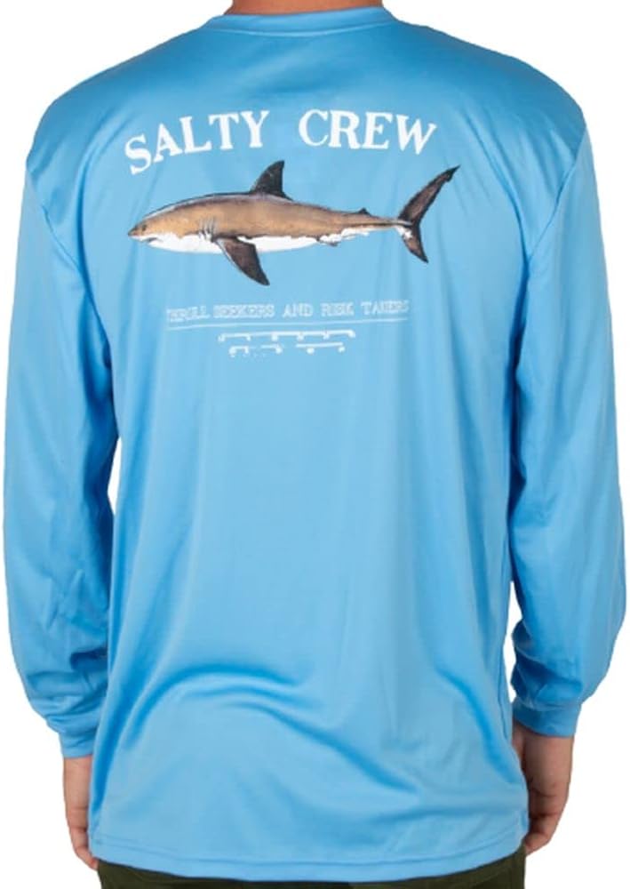 Salty Crew Bruce LS Tech Tee LightBlue L