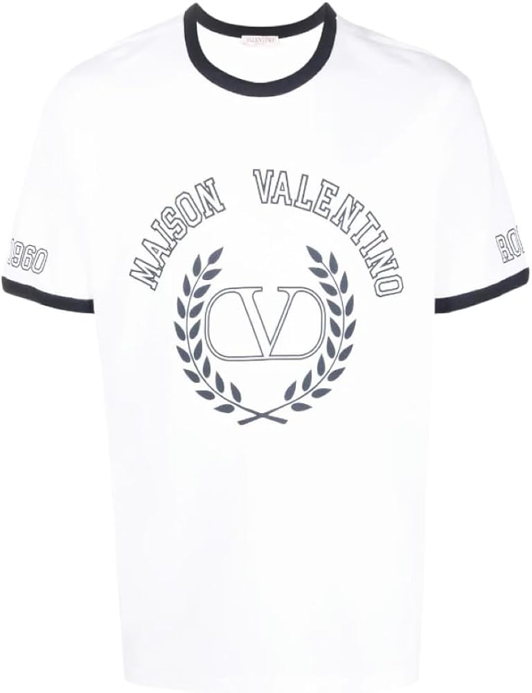 Valentino Garavani White Cotton Logo Short Sleeve Crew Neck T-Shirt