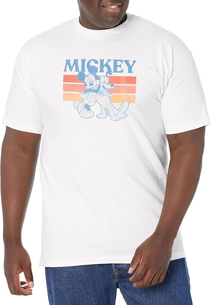 Disney Big & Tall Classic Mickey Retro Squad Men's Tops Short Sleeve Tee Shirt