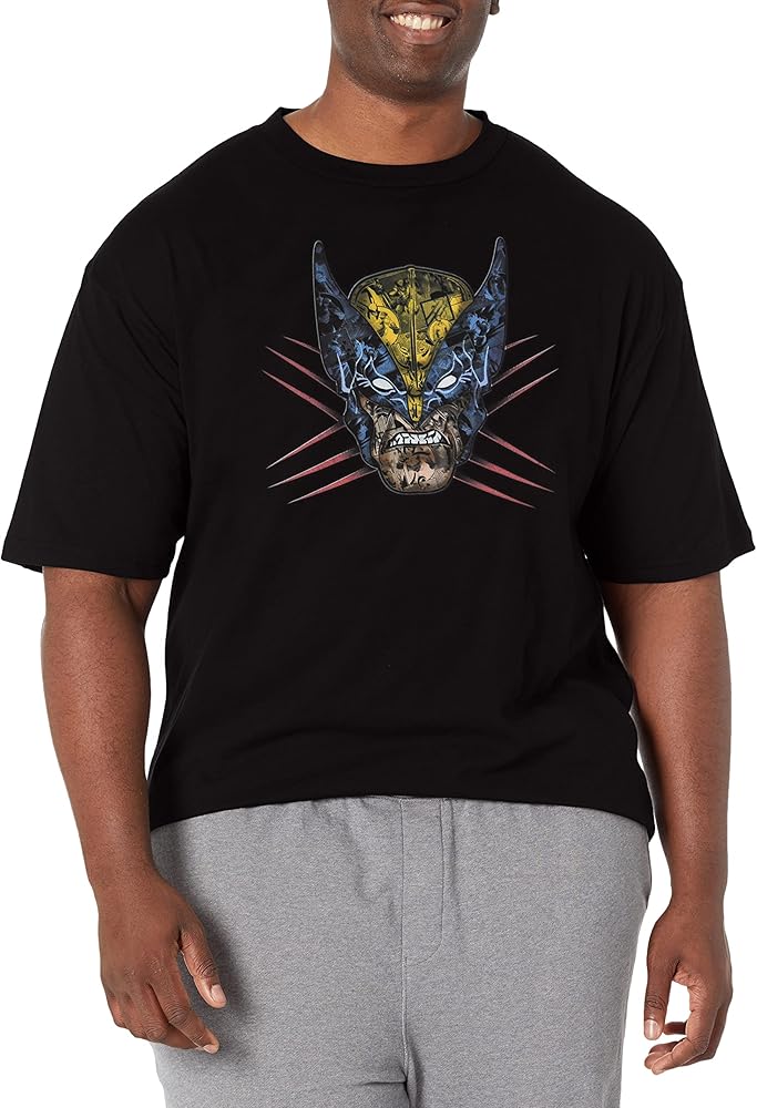 Marvel Big & Tall Classic Wolverine Full Men's Tops Short Sleeve Tee Shirt