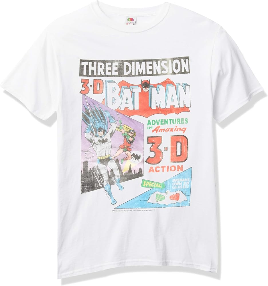 DC Comics Men's 3D Batman T-Shirt