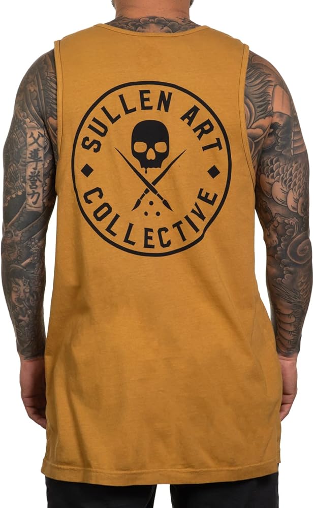 Sullen Men's Ever Tattoo Lifestyle Graphic Art Classic Logo Badge Premium Sleeveless Tank Top