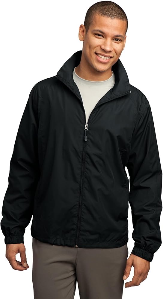 SPORT-TEK Men's Lightweight Full-Zip Warm-Up Wind Jacket