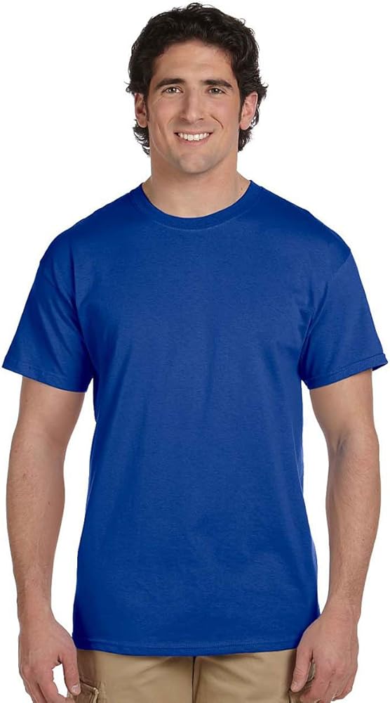 Hanes Short Sleeve 50/50 T-Shirt Big Sizes, Deep Royal, 2XLarge