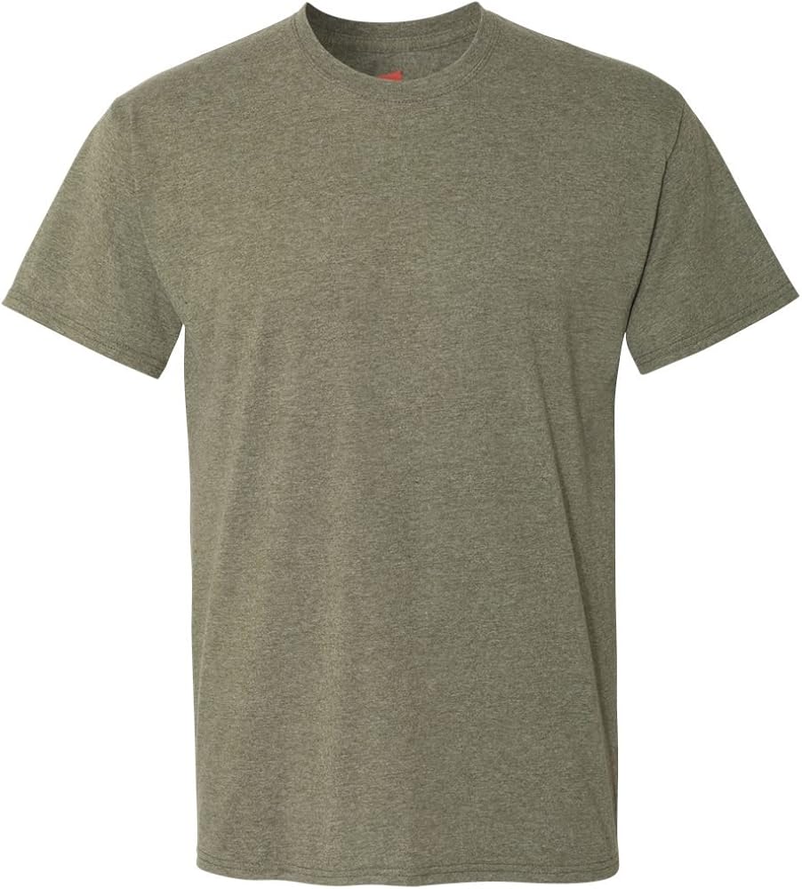 Hanes Mens X-Temp Fresh IQ Tri-Blend Performance Tee, 42TB, 3XL,Military Heather