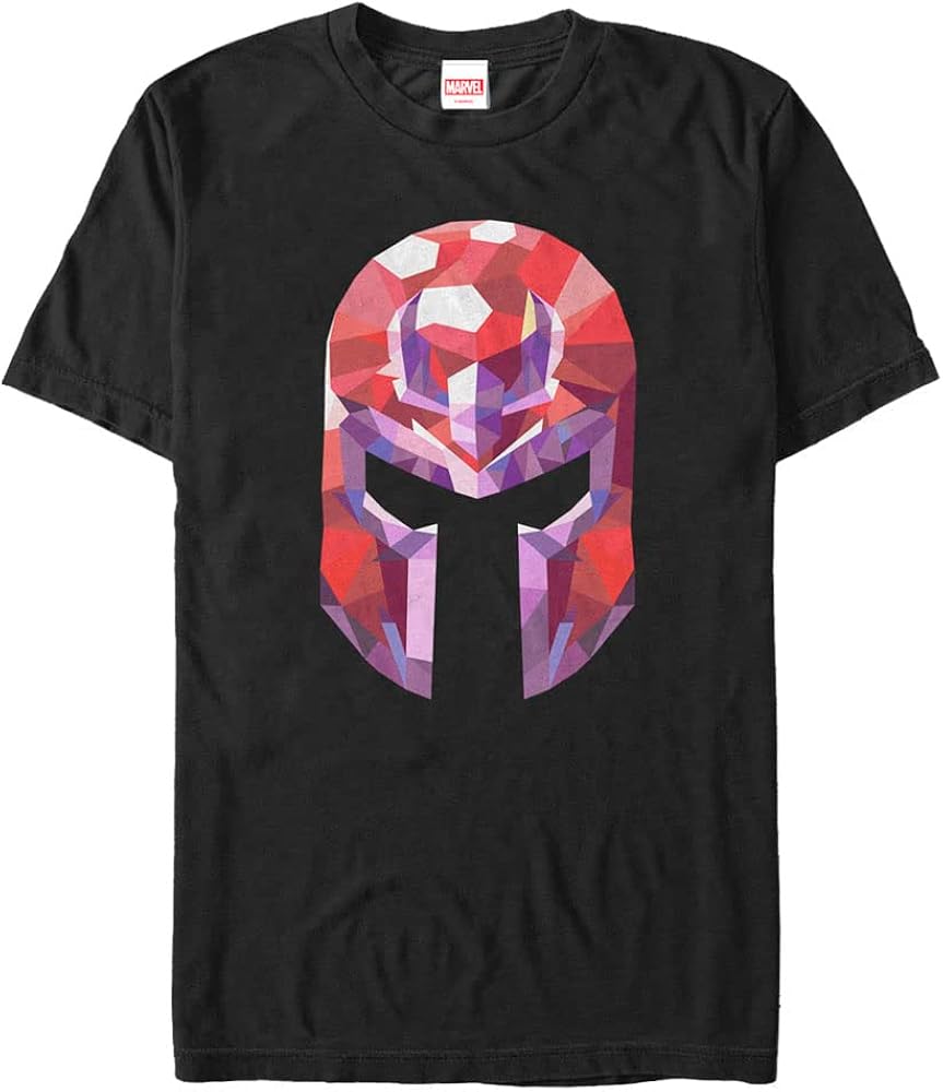 Marvel Big & Tall Classic Geo Magneto Men's Tops Short Sleeve Tee Shirt, Black, 4X-Large