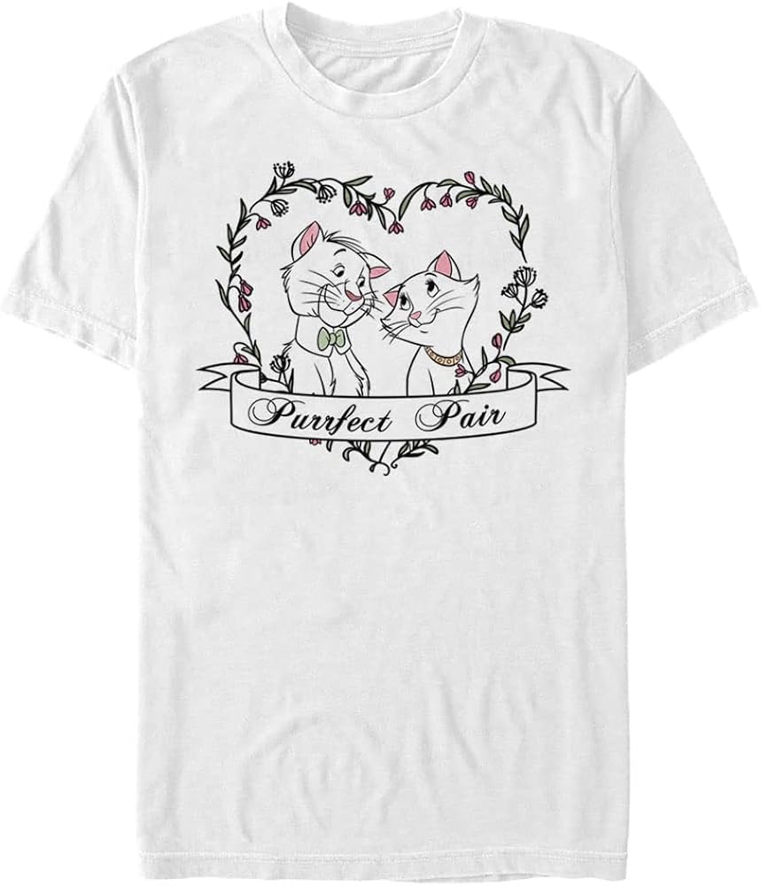 Disney Big & Tall Aristocats Duchess and Omalley Purrfect Men's Tops Short Sleeve Tee Shirt