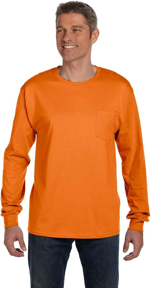 Hanes Men's TAGLESS® Long-Sleeve T-Shirt with Pocket