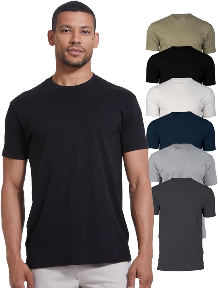 True Classic 6 Pack, Men's Short Sleeve Crew Neck T-Shirt, S - 4XL