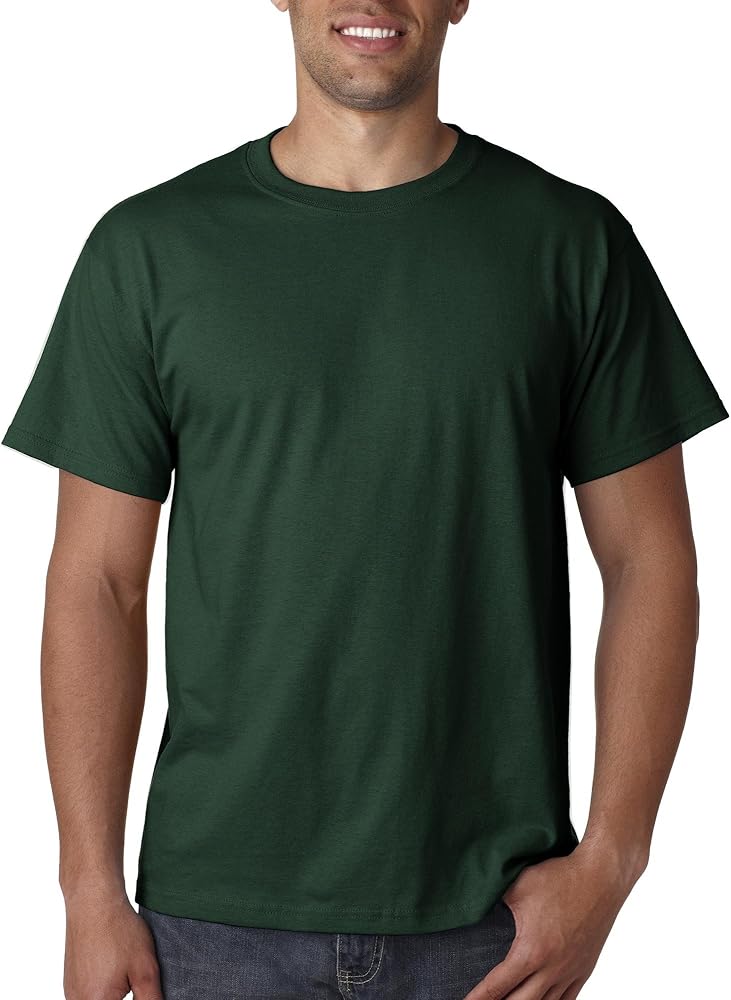 Fruit Of The Loom Short Sleeve 5.6 oz Heavy Cotton T-Shirt 3931 green Medium