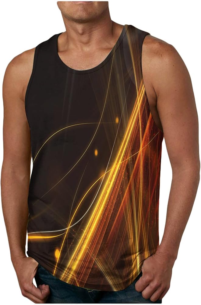 Men 2024 Fashion Print Pullover Tops Designer Graphic Tank Top Summer Sport Sleeveless Tee Shirt Muscle Tanks Blouse