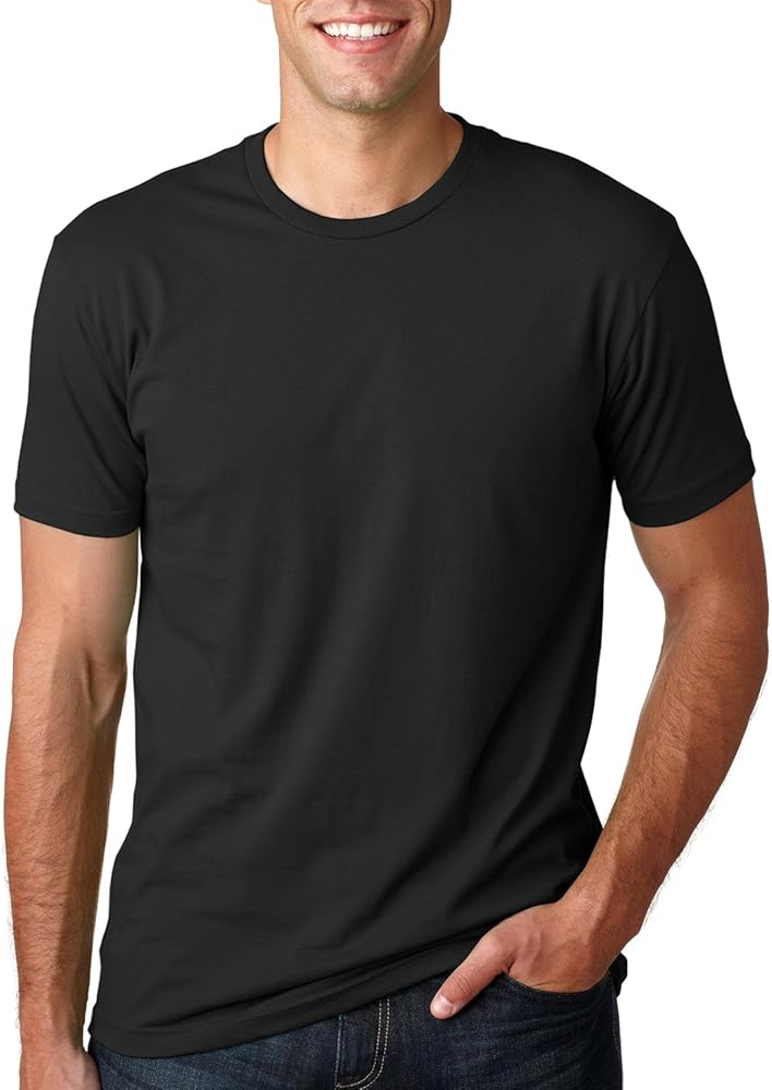 Next Level Premium Fit Extreme Soft Rib Knit Jersey T-Shirt, Blk, XXX-Large