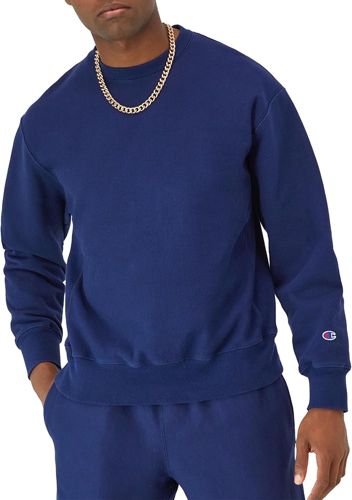 Champion Men'S Crewneck Sweatshirt, Reverse Weave, Heavyweight Fleece Sweatshirt For Men