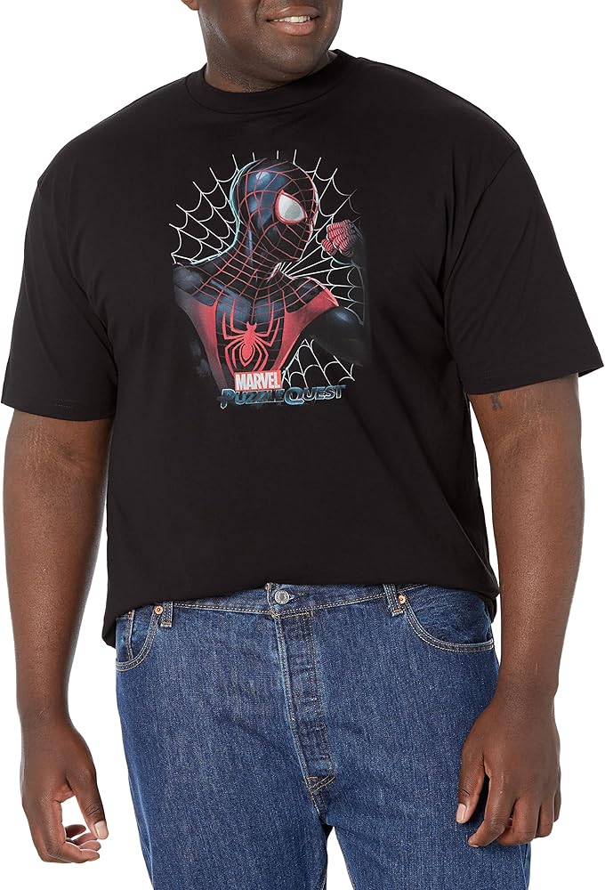 Marvel Big & Tall Classic Miles Spider Men's Tops Short Sleeve Tee Shirt