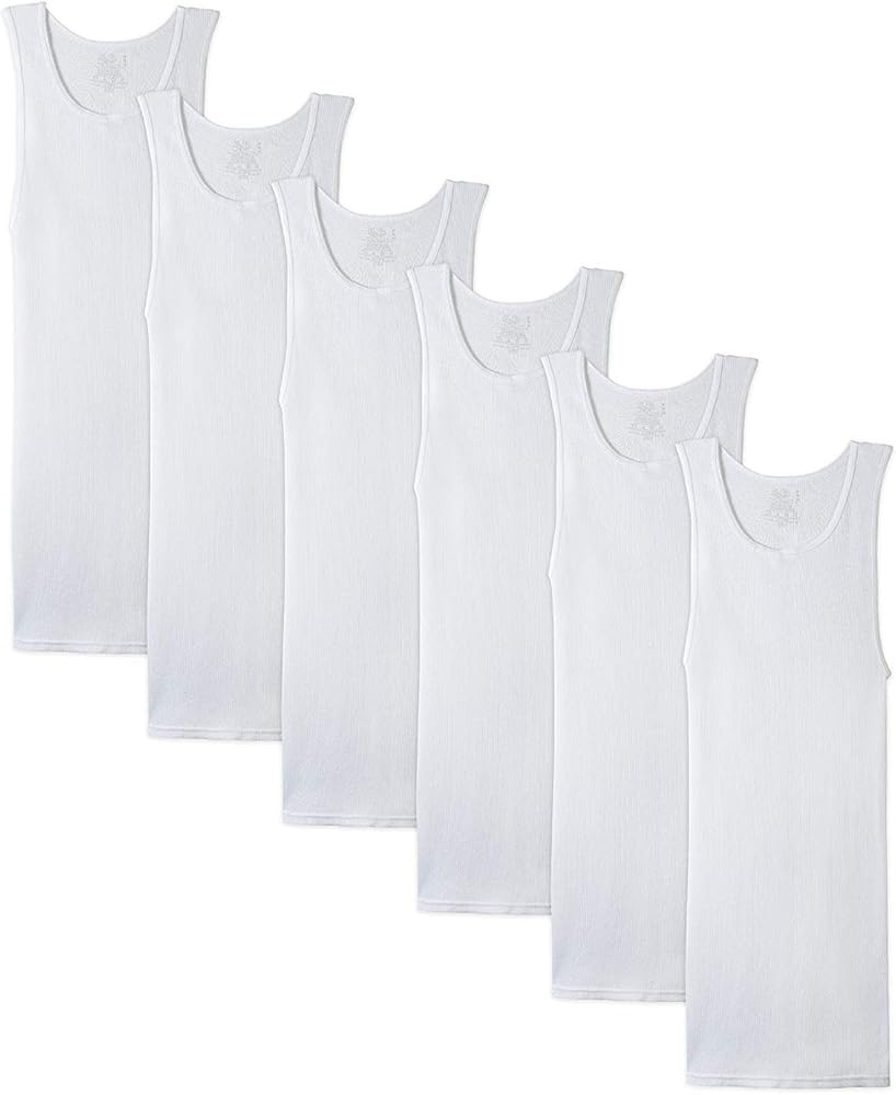 Fruit of the Loom Men's 9-Pack A-Shirt, White Ice, Small