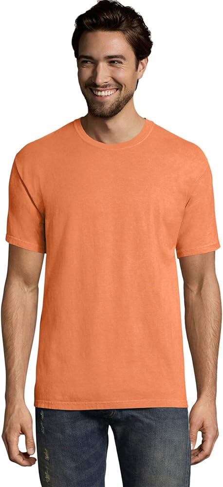 Men's 5.5 oz., 100% Ringspun Cotton Garment-Dyed T-Shirt 3XL HORIZON ORANGE