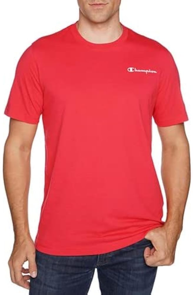 Champion Men's Short Sleeve Graphic Tee (Medium, Red Stone)