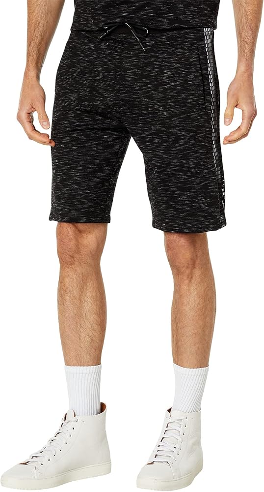 KARL LAGERFELD Men's Fabric Mesh Active Shorts