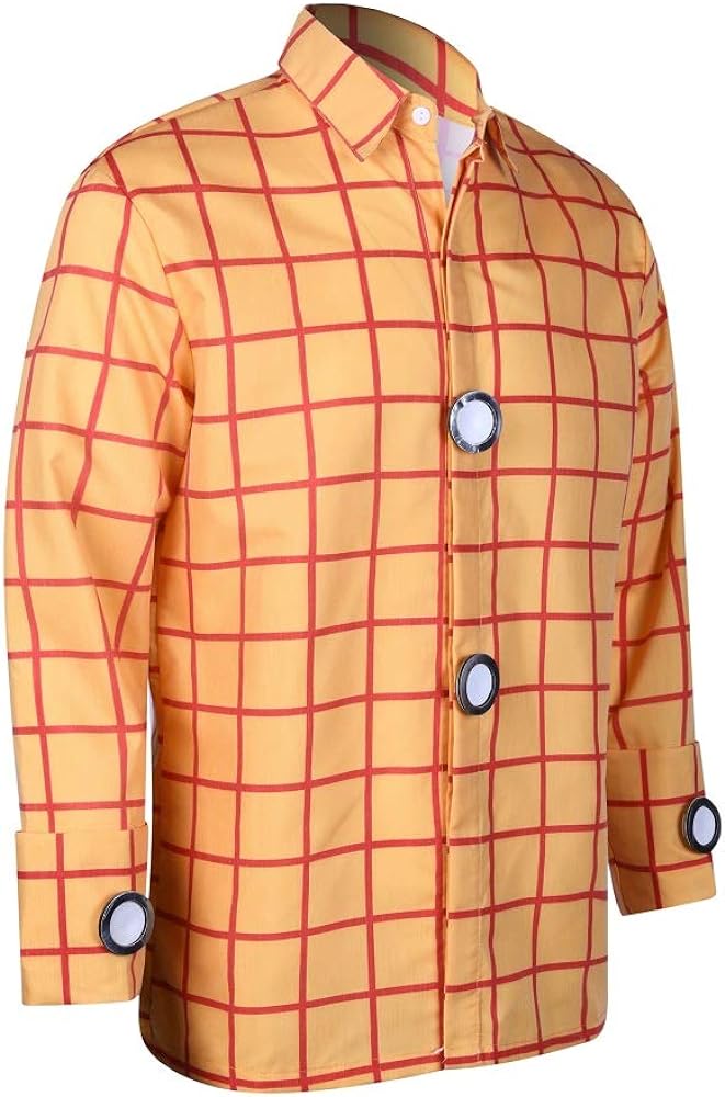 Woody Shirt Men's Plaid Button Down Long Sleeve Work Casual Shirt