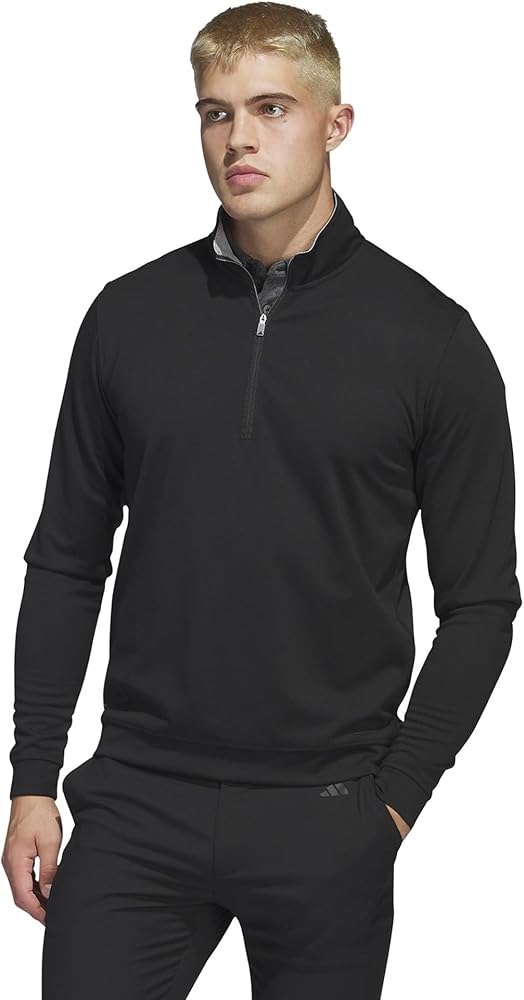 adidas Men's Elevated Quarter Zip Golf Pullover