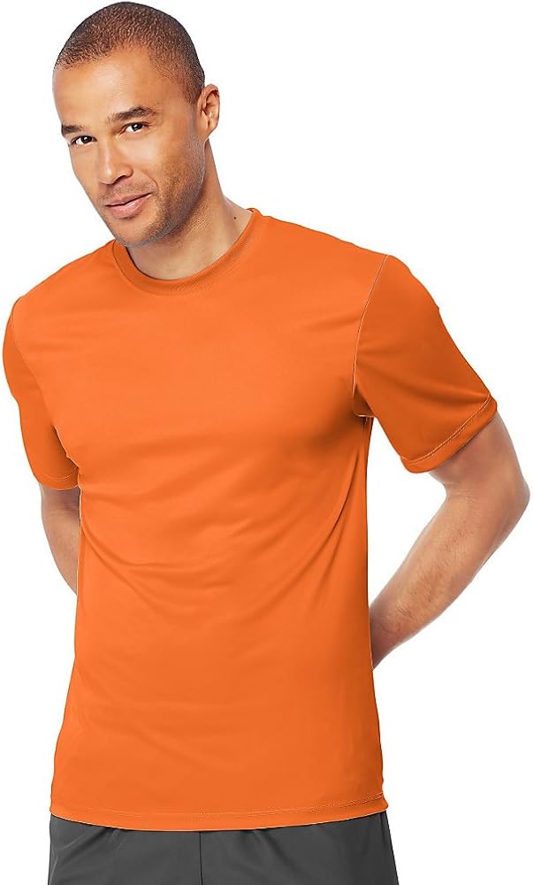 Hanes Cool DRI TAGLESS Men's T-Shirt_Safety Orange_3XL