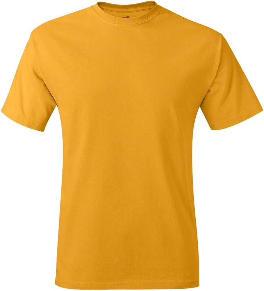 Hanes mens 6.1 oz. Tagless T-Shirt(5250T)-GOLD-2XL