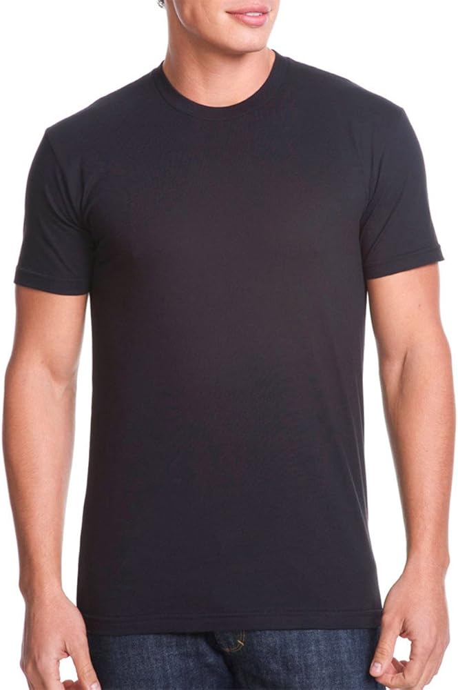 Next Level Men's Baby Rib Collar Premium T-Shirt, Black, XXX-Large