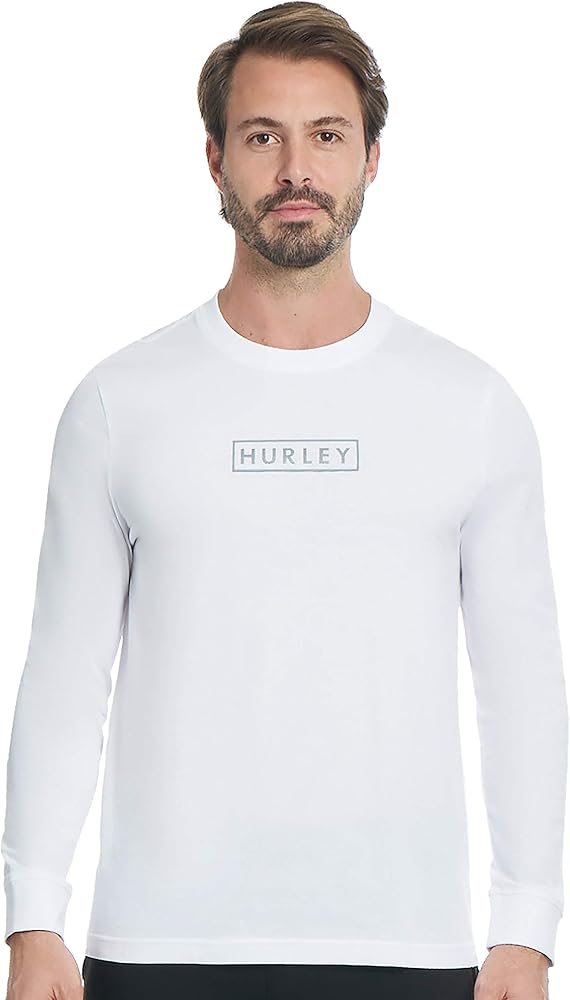 Hurley Men's Boxed Logo Long Sleeve T-Shirt