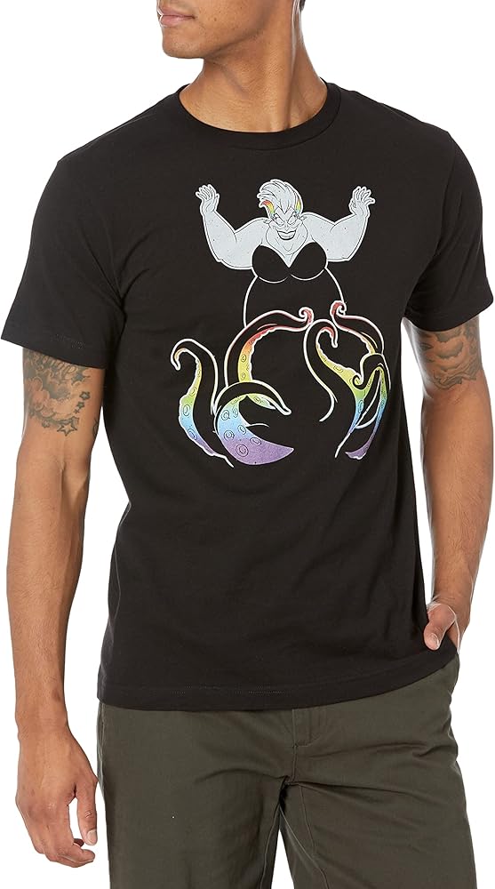 Disney Big & Tall Villains Rainbow Tentacles Men's Tops Short Sleeve Tee Shirt