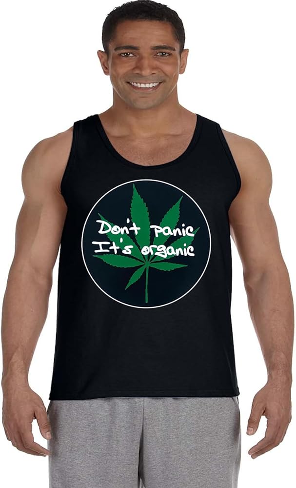 Mens Tank Tops Funny Weed Pot Leaf 420 Cannabis T-Shirt Sleeveless Muscle Tee