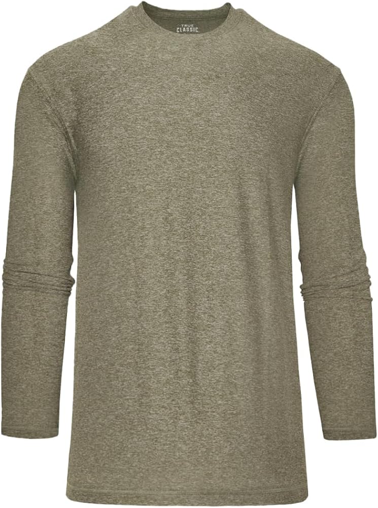 True Classic Active Long Sleeve Crew for Men, Premium Quick Dry Workout Shirts for Men