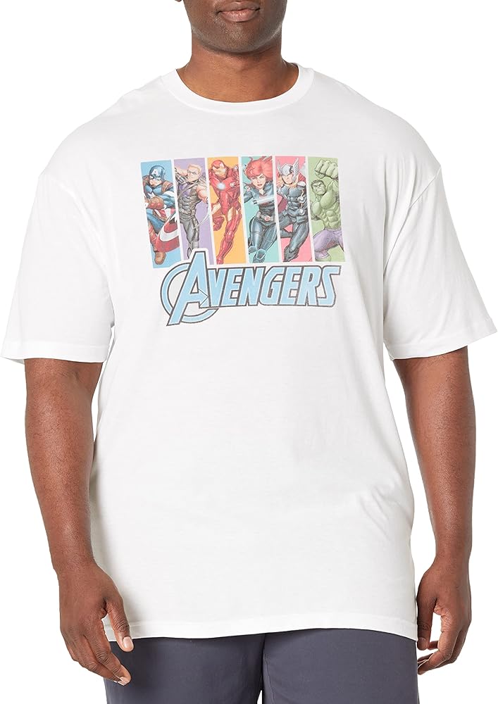 Marvel Big & Tall Classic Avengers Unite Men's Tops Short Sleeve Tee Shirt