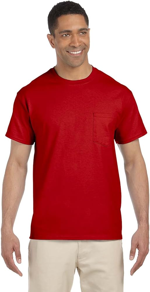 Gildan G230 6.1 oz. Ultra Cotton Pocket T-Shirt 2XL Red