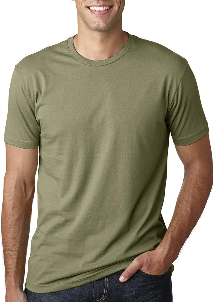 Next Level Apparel mens Next Level Premium Fitted Short-Sleeve Crew(3600)-LIGHT OLIVE-S