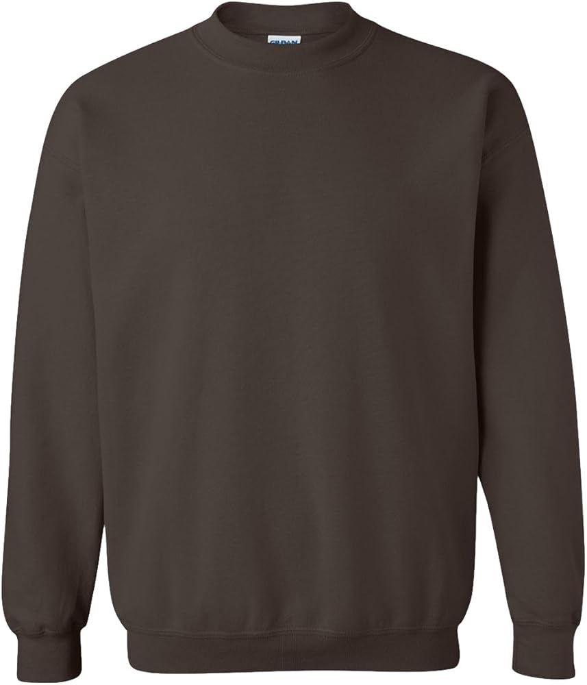 Gildan Activewear 50/50 Crewneck Sweatshirt, M, Dark Chocolate