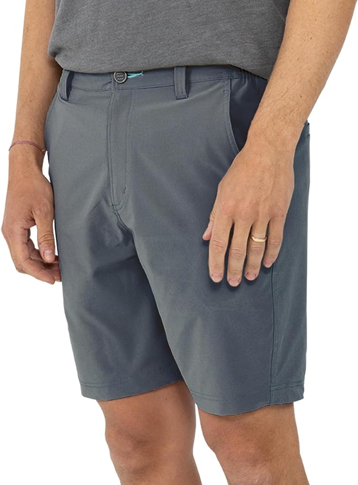 Free Fly Men's Utility Short II - UPF 50+ Sun Protection Shorts for Men with 7.5 Inch Inseam, Zipper Pockets, Velcro