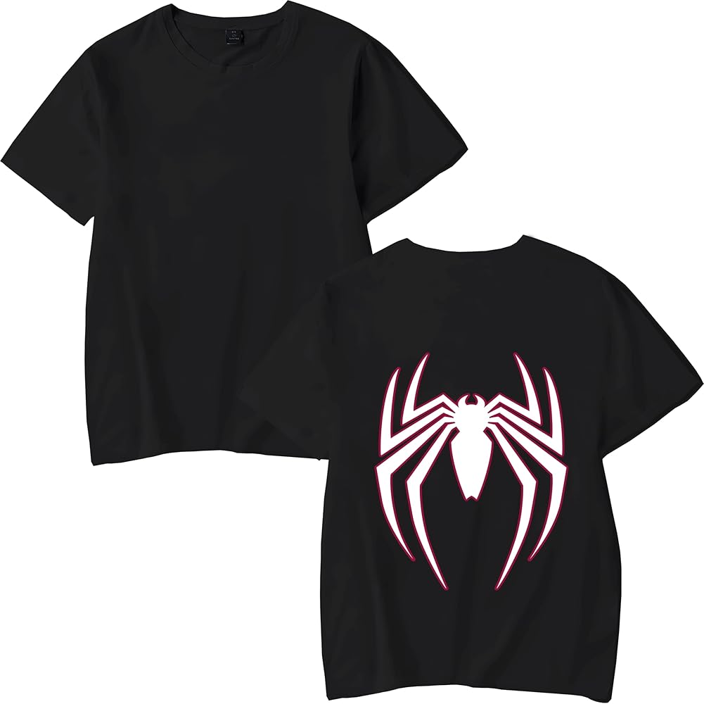 Men's T-Shirts Unisex Short Sleeves Casual Loose Spider Gift for Teenager