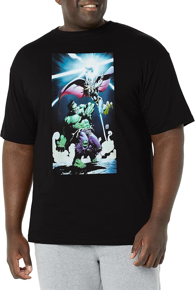 Marvel Big & Tall Classic Thor Smash Men's Tops Short Sleeve Tee Shirt