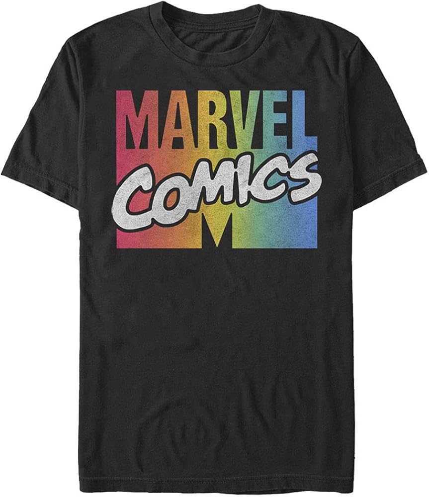 Marvel Men's Universe Comics Spectrum Logo T-Shirt