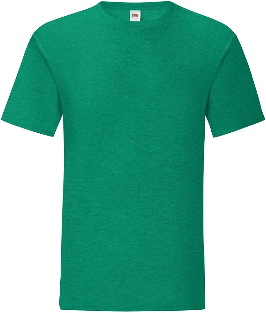 Fruit of the Loom Mens Iconic T-Shirt (L) (Heather Green)