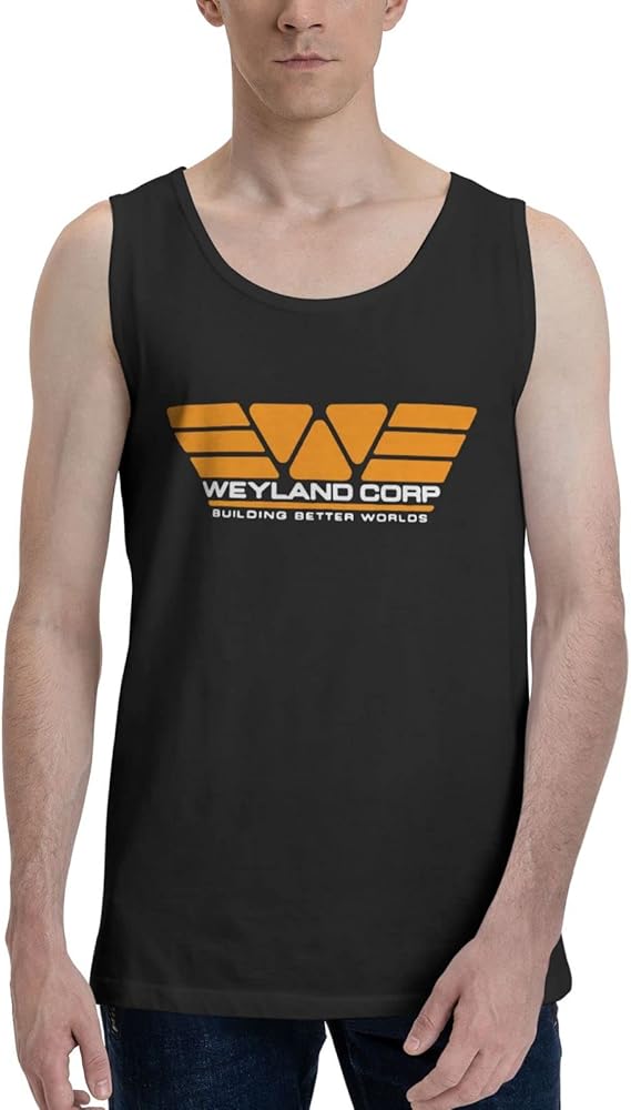 GHBC Weyland Yutani Corp Tank Top Shirt Sleeveless Sports T Shirt Men's Cotton T-Shirt Black