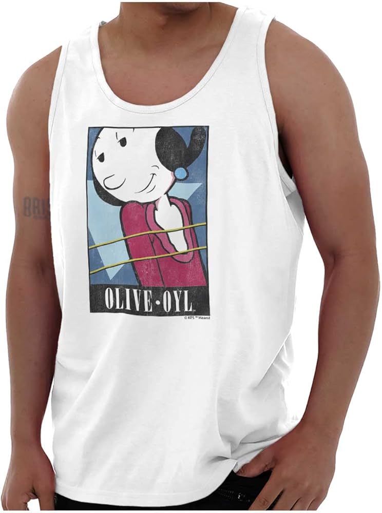 Brisco Brands Popeye Olive OYL Adorable Classic Tank Top T Shirts Men Women