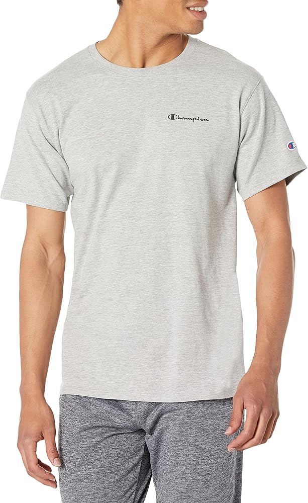 Champion mens Classic T Shirt, Back Circle Script