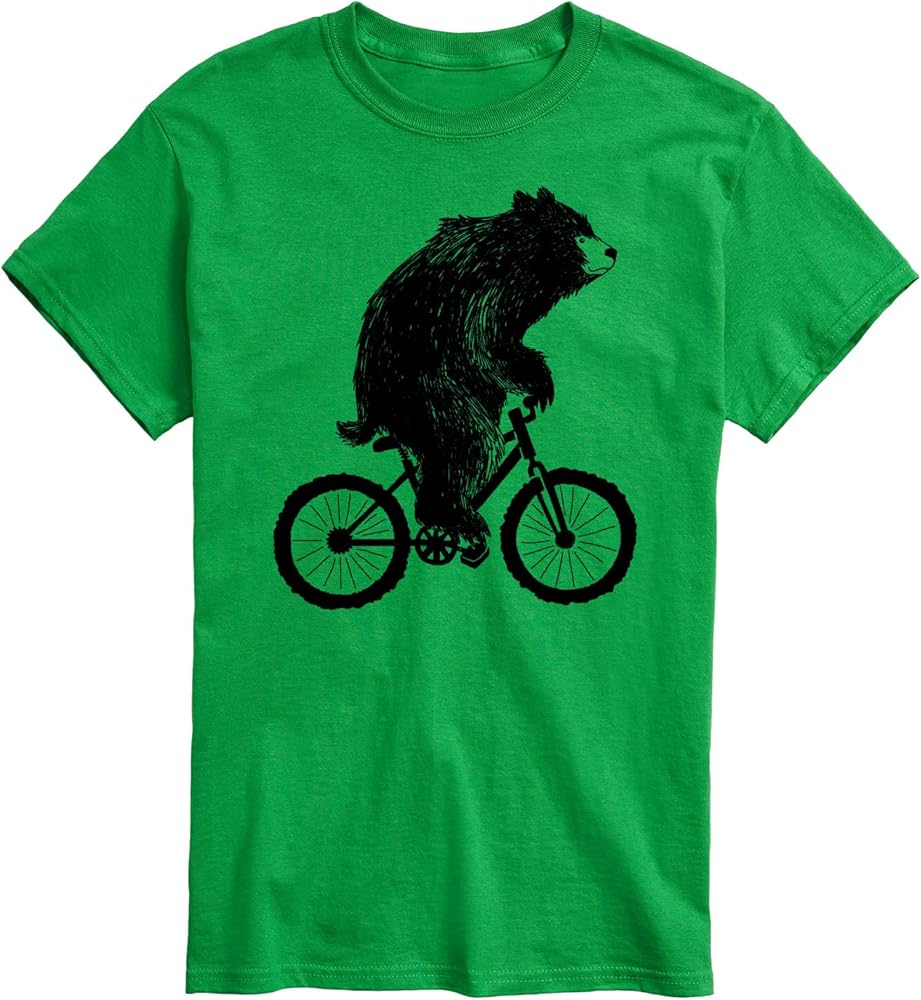 Instant Message - Bear On Bike - Men's Short Sleeve Graphic T-Shirt