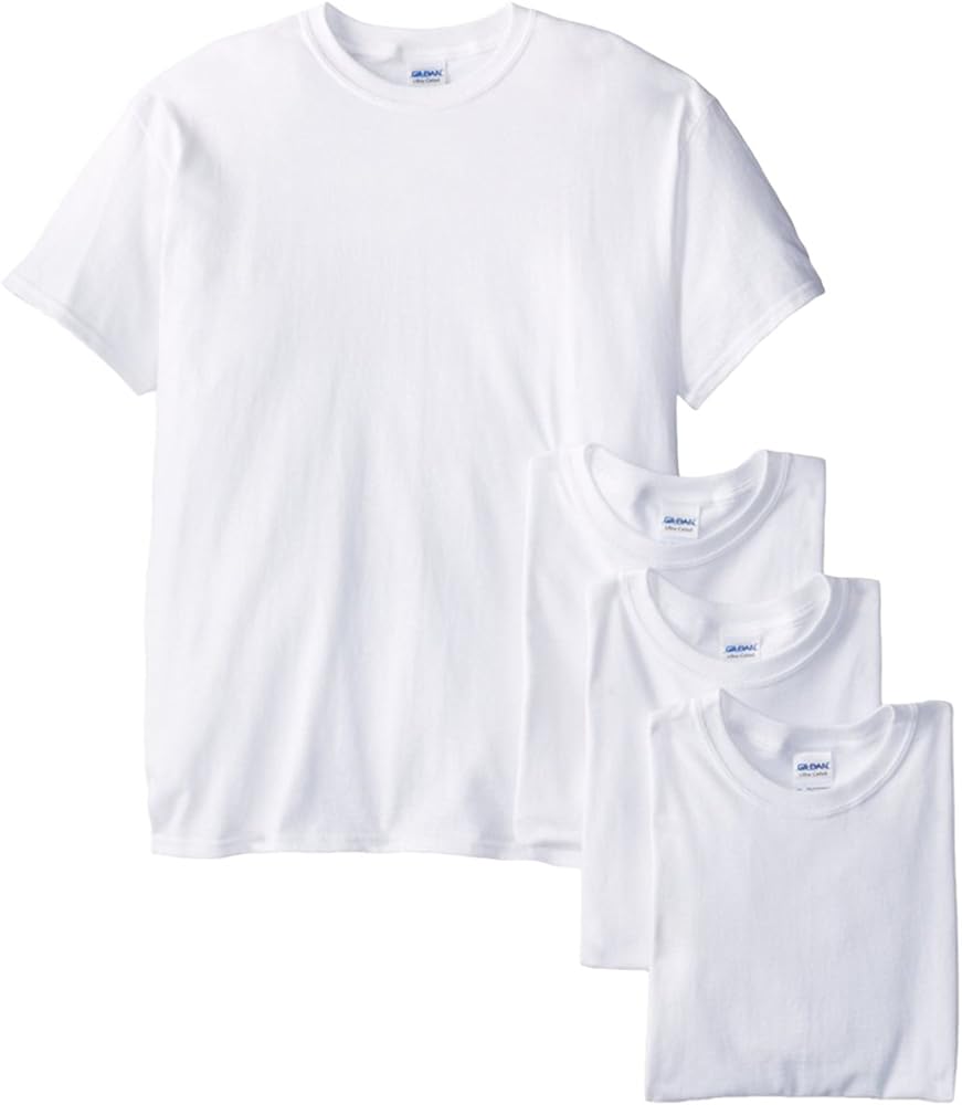 Gildan Mens Short Sleeve 4-Pack Cotton Jersey T-Shirt